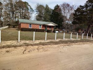 Start of Open Picket Fence Install