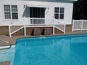 Vinyl Railing By Pool